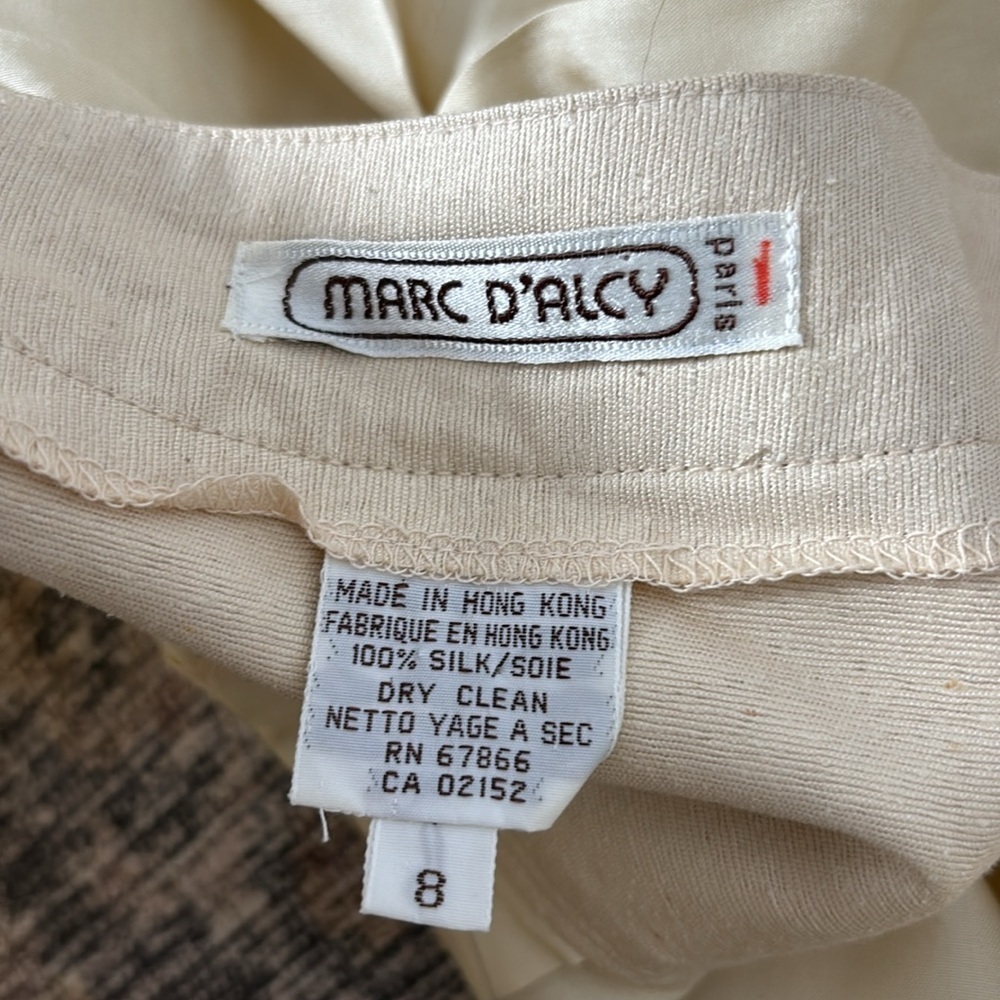 Vintage Cream Pleated Skirt - Picture 5 of 5